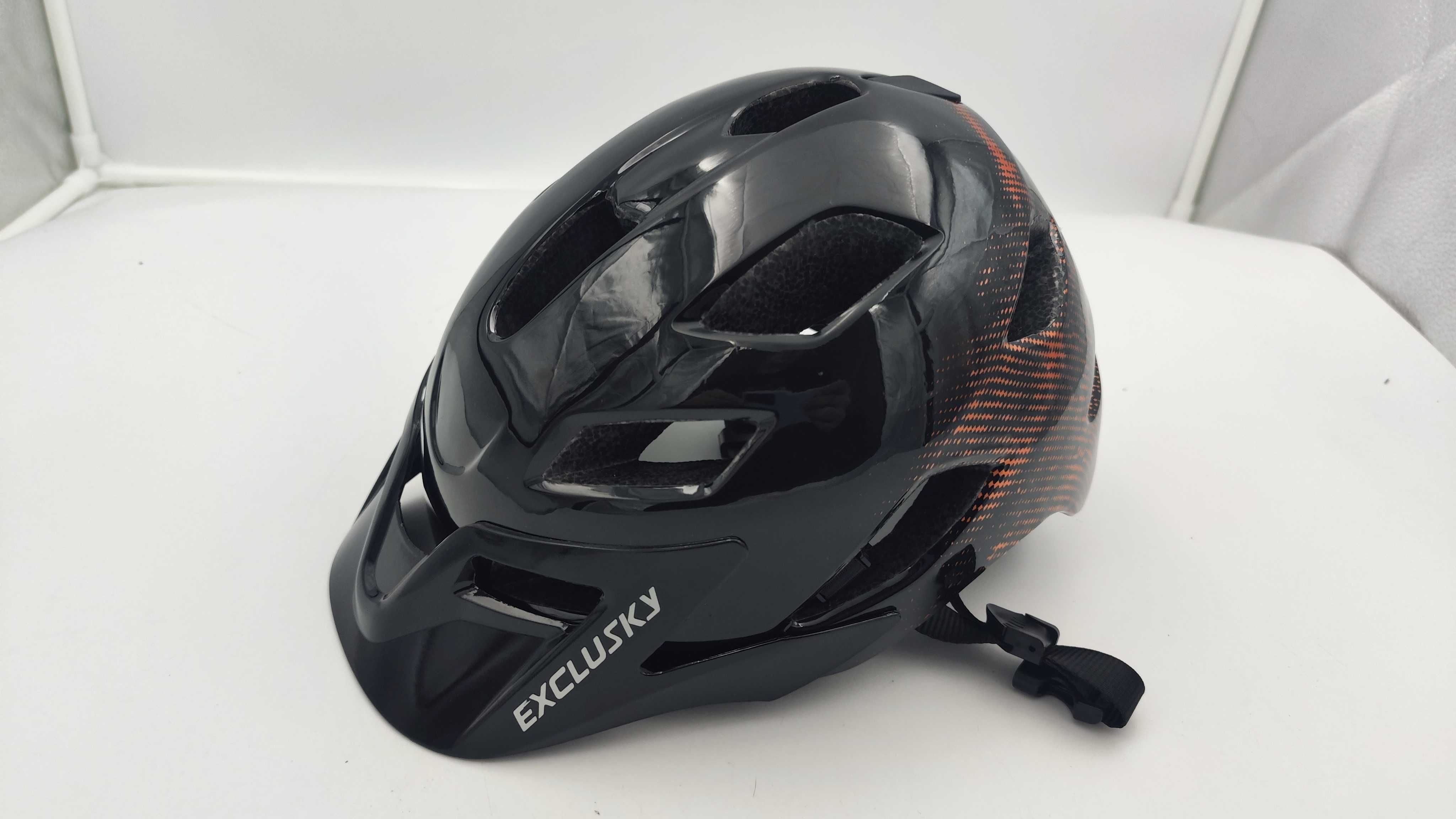 EXCLUSKY Kask Rowerowy r 56-61 cm lampka led (S54)