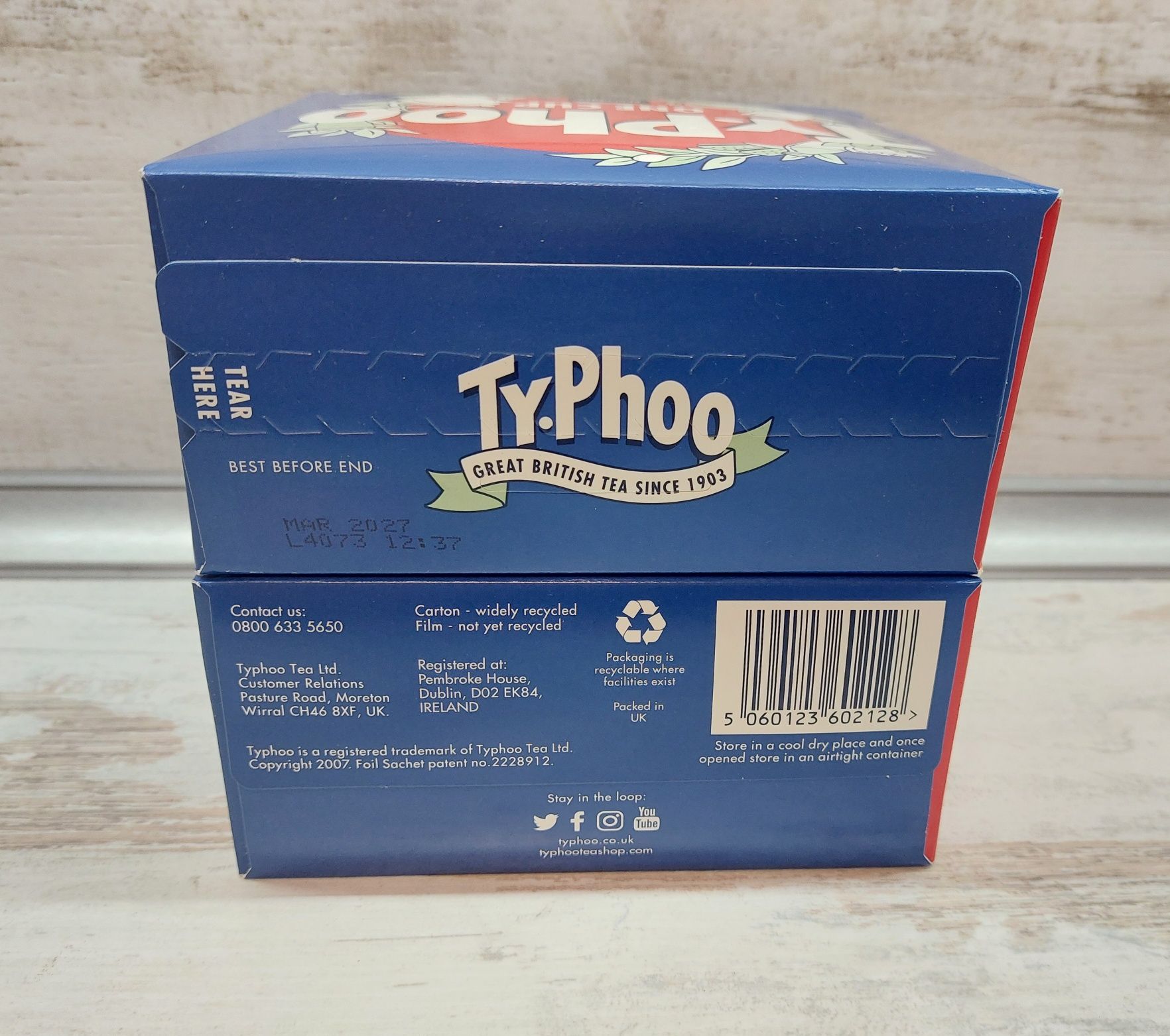 Англійський чорний чай в пакетиках Typhoo