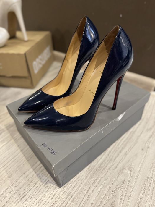 Лодочки в стилі Christian Louboutin  шкіра/натуральний лак