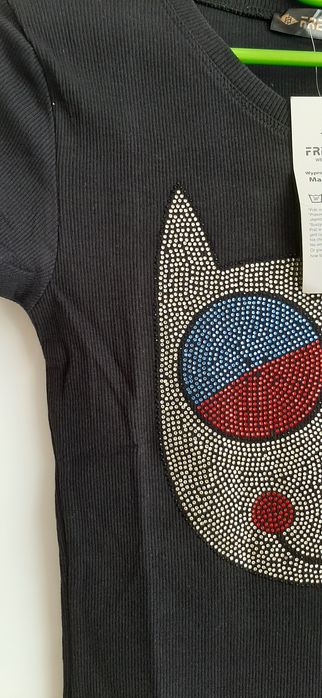 Bluzka czarna prazek Nowa S,M,