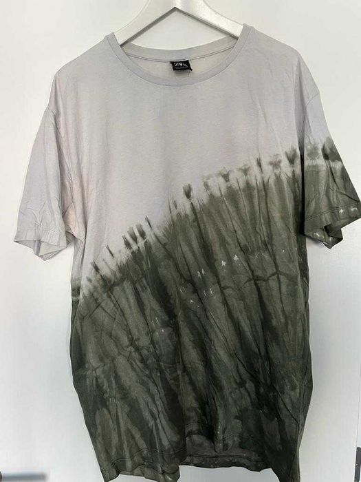 Tshirt Tie-Dye Verde Musgo Tamanho L Zara