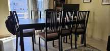 Mesa de jantar com 6 cadeiras ,e mesa de centro