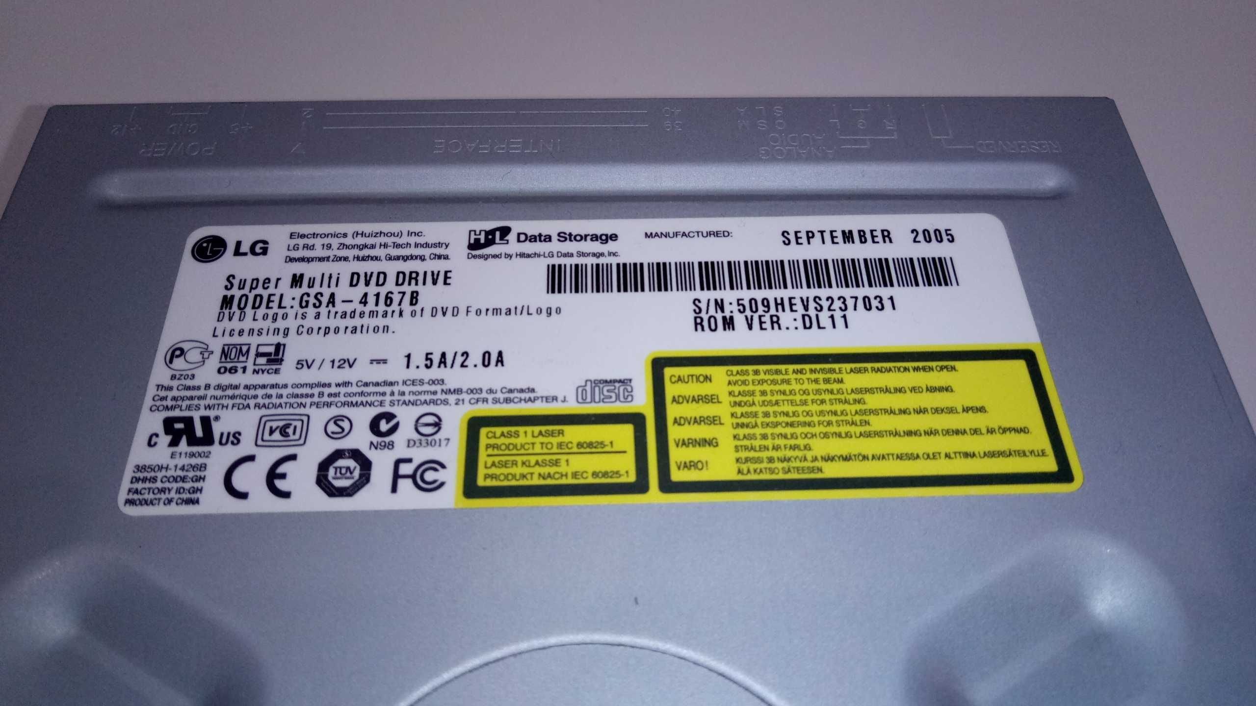 Super Multi DVD RW DRIVE LG GSA-4167 B