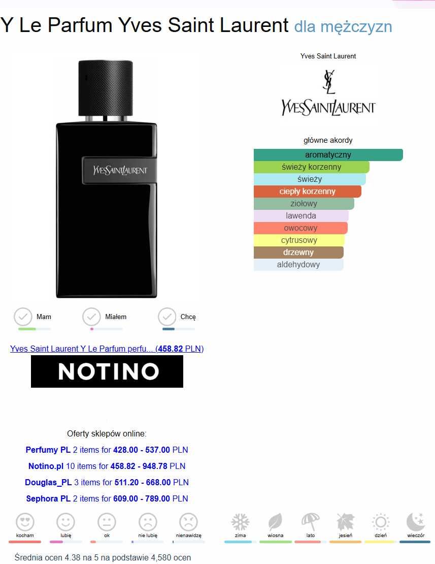 Y Le Parfum Yves Saint Laurent - 60ml