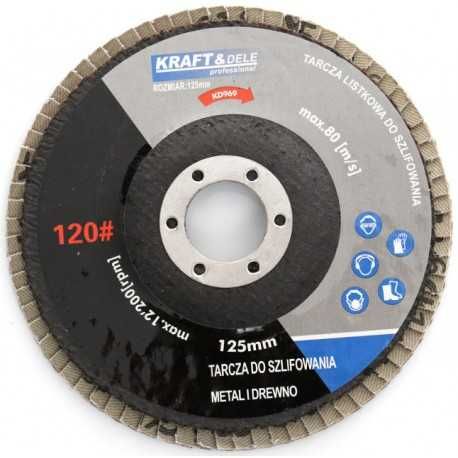 Komplet tarcz listkowych 10szt. 125mm P120 KD969