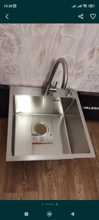 Акция!-37%  Мойка на кухню 50*50 Valeso толщина 2 mm.