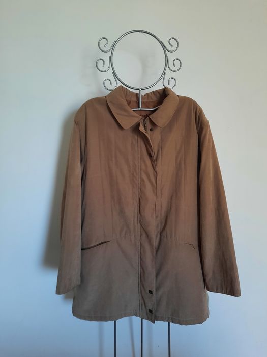 Parka comprida castanho