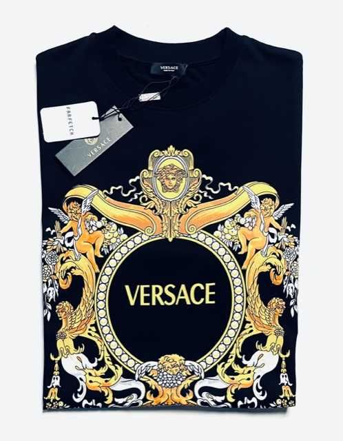 Versace barokowy t shirt męski Czarny rozm L