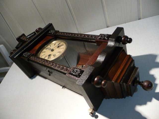 Uroczy, mały zegar wiszący Junghans, 1913r, sprawny, po renowacji