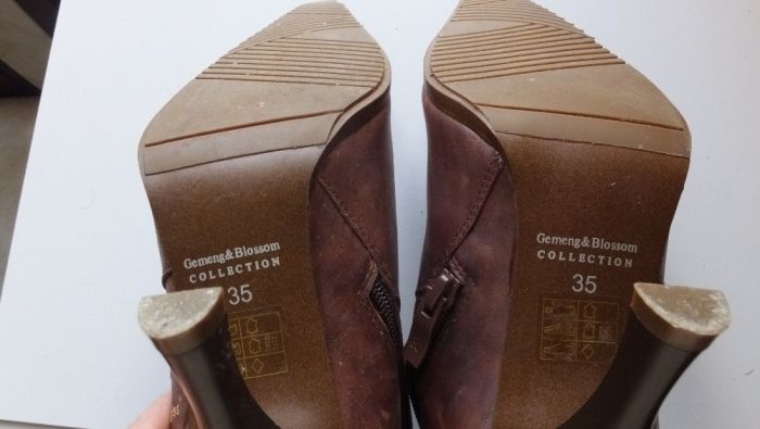 р. 36 сапоги демисезонные кожаные стелька 23,5см