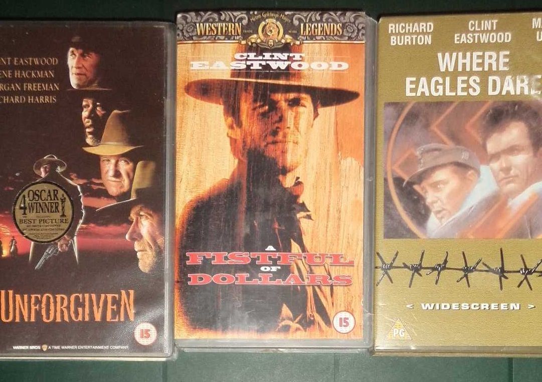 3x western Clint Eastwood VHS 2001 NIESPRAWDZONE - TANIO