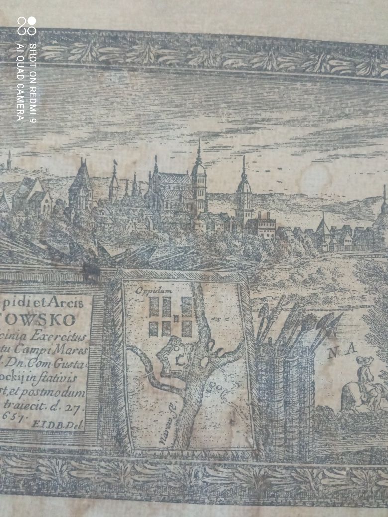 Reprodukcja niemieckiej  ryciny Maj 1657