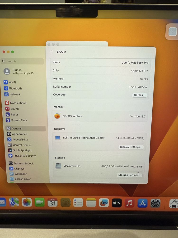 Macbook pro M1 Pro