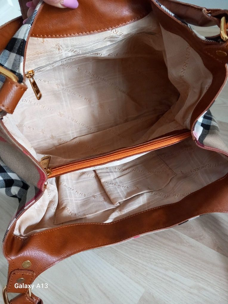 Burberry torebka vintage duża cudenko