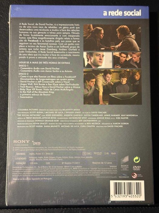 DVD do filme A rede social [Novo]