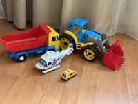 Детские игрушки машинки грузовик, самосвал вертолет