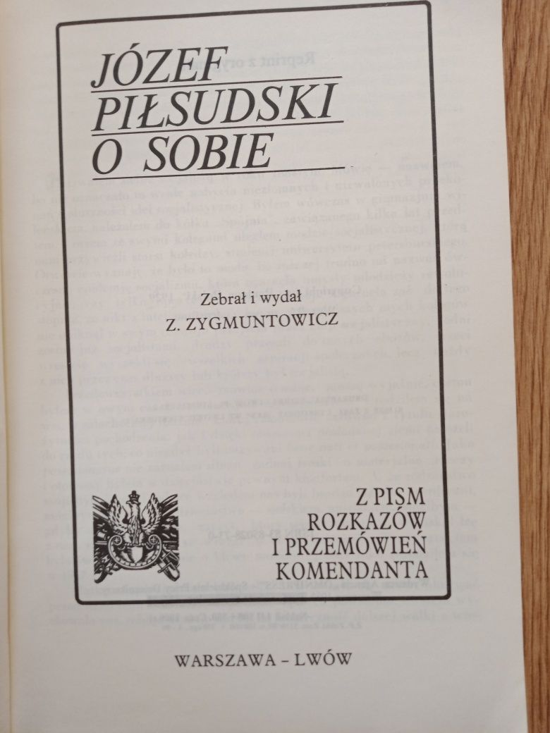 Książka "Józef Piłsudski o sobie"