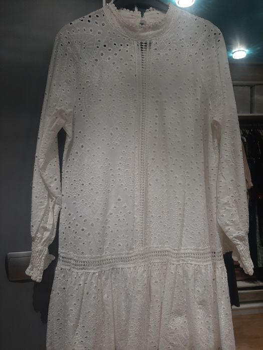Biala sukienka boho