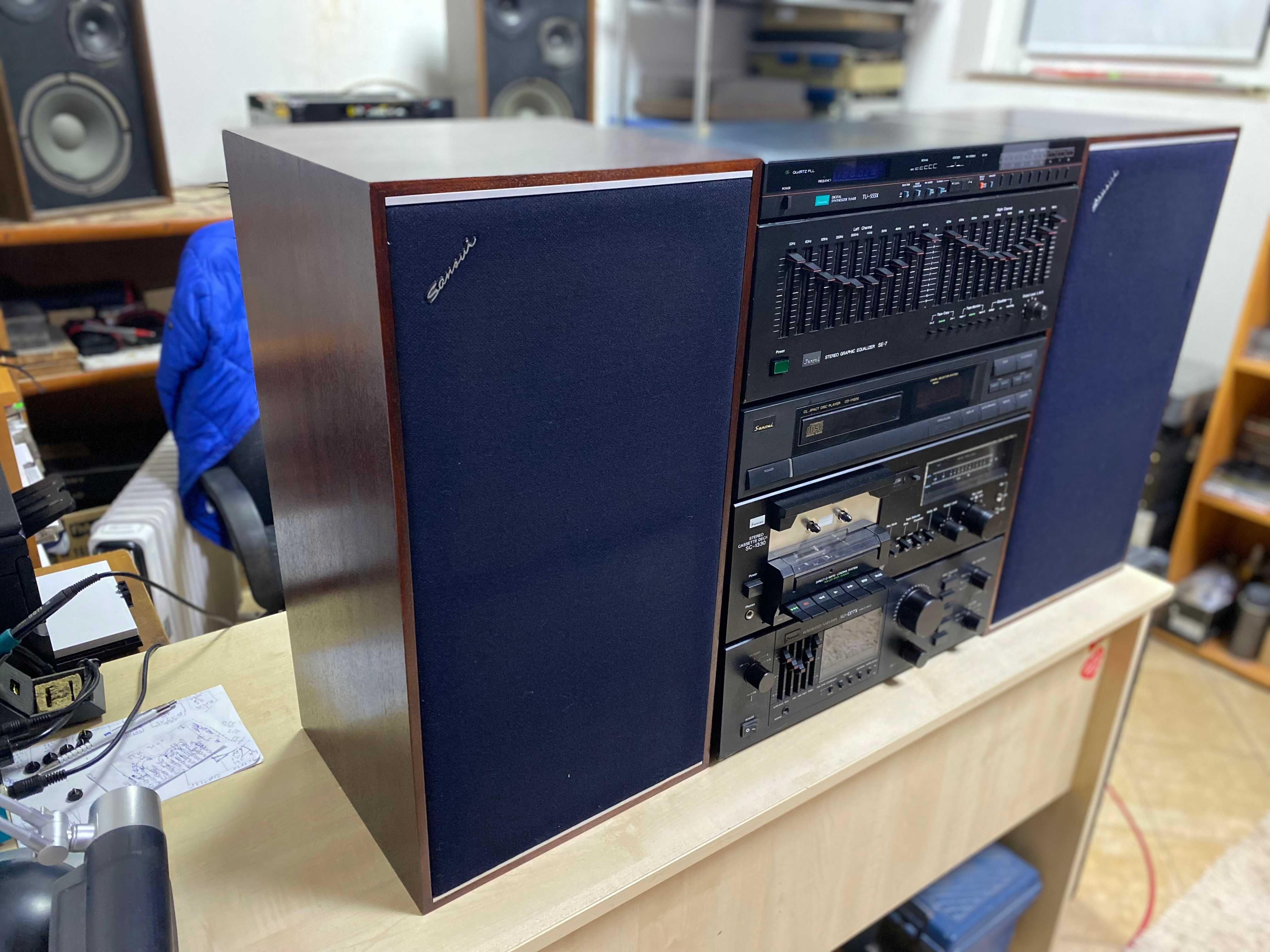 wieża Sansui plus kolumny ES200 AUD77X SC1330 CDV1000 SE7 TUS55X