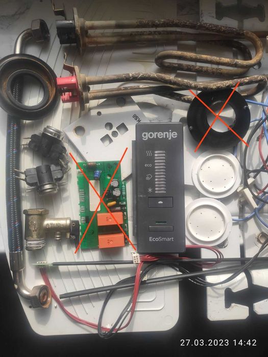 Запчастини бойлер Gorenje FTG SM водонагрівач плата тен панель GBF OTG