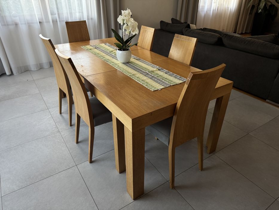 Stół rozkladany fornir dębowy 160-360cm