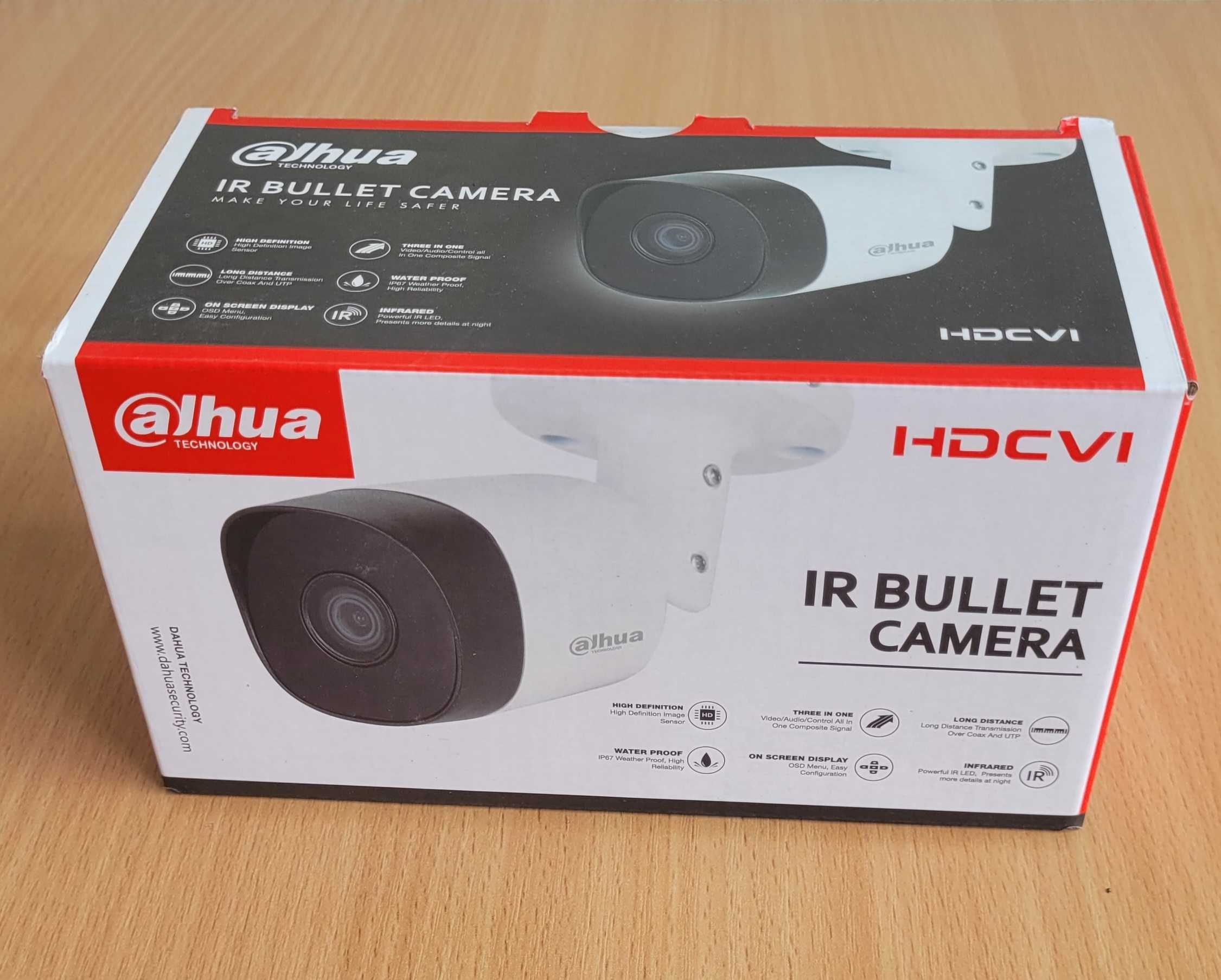 Видеонаблюдение на 4 уличных видеокамеры, комплект Hikvision Dahua