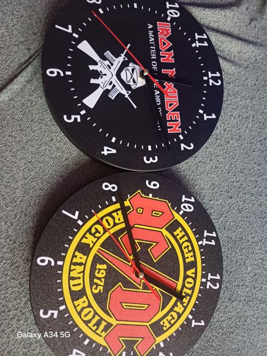 Zegary ścienne iron Maiden i AC DC