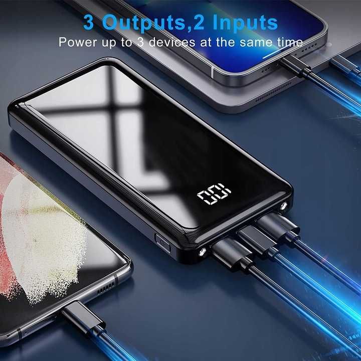 Power bank o pojemności 12000 mAh. szybko ładujący 22,5W