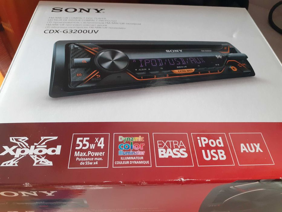 Leitor de CD com USB, Marca SONY, como Novo! Modelo CDX-G3200UV