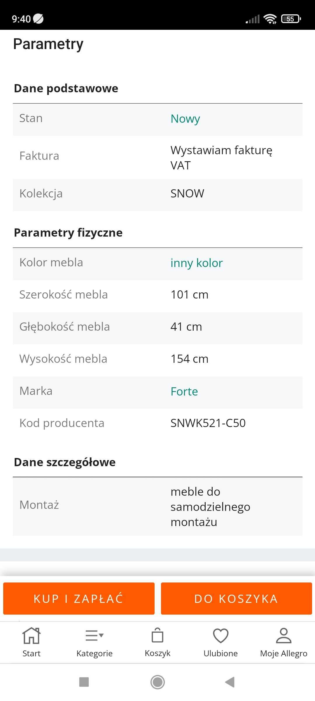 Sprzedam Komode Snow Ostateczna cena