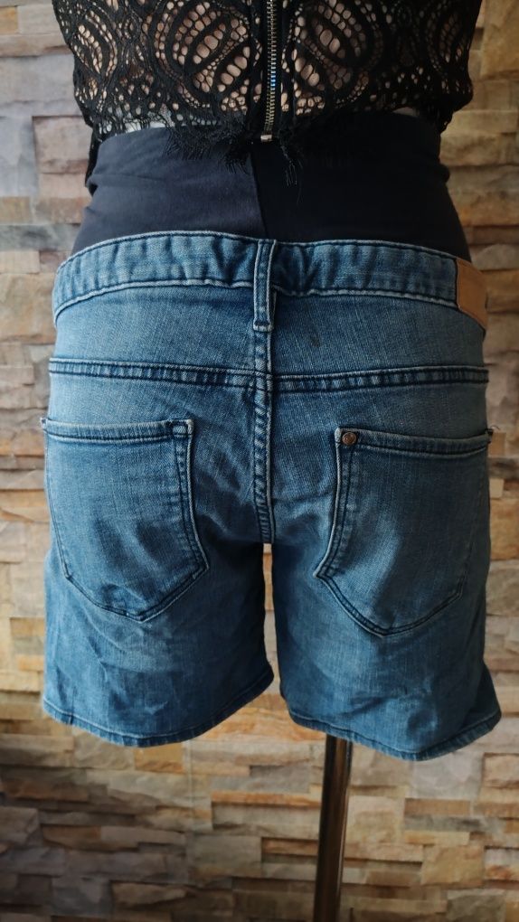 Spodenki ciążowe jeans krótkie szorty rozmiar M