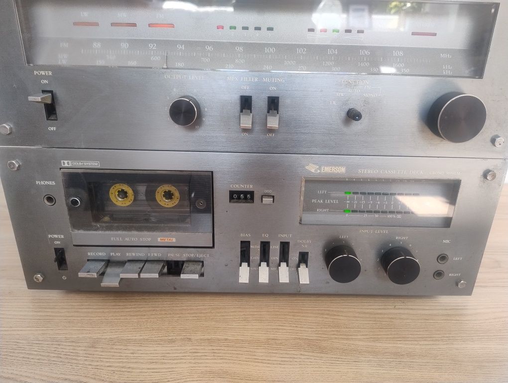 Wieża Emerson wzmacniacz 6335L tuner TETI 7800L Magnetofon 9000LM