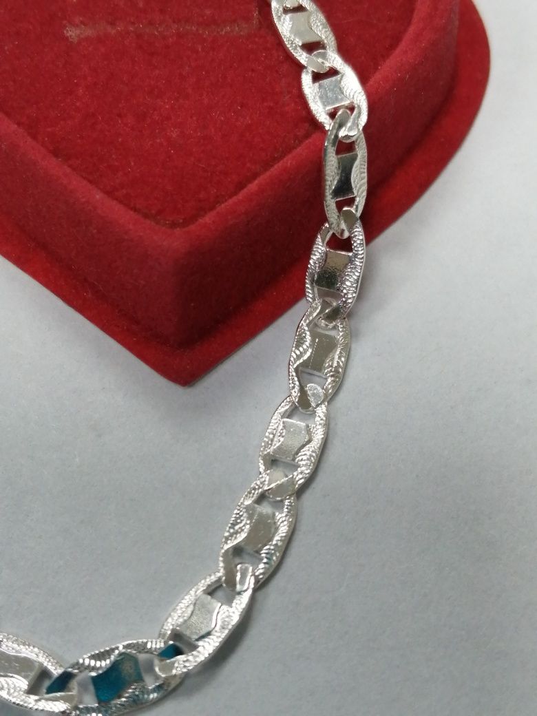 Piękna srebrna bransoletka, srebro 925 długość 18,5cm