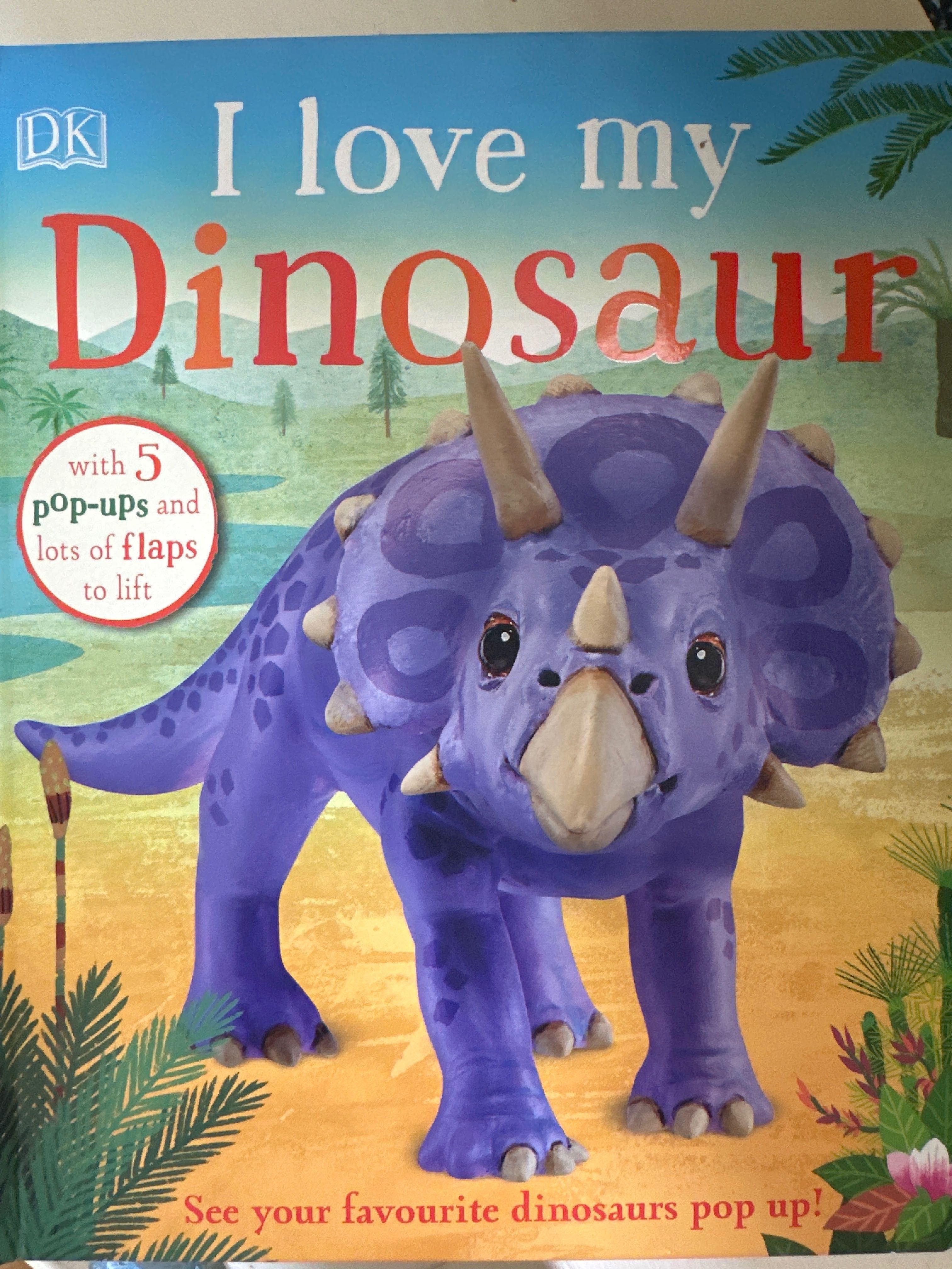 I love my dinosaur pop up książka dinozaury po angielsku Ala Usborne