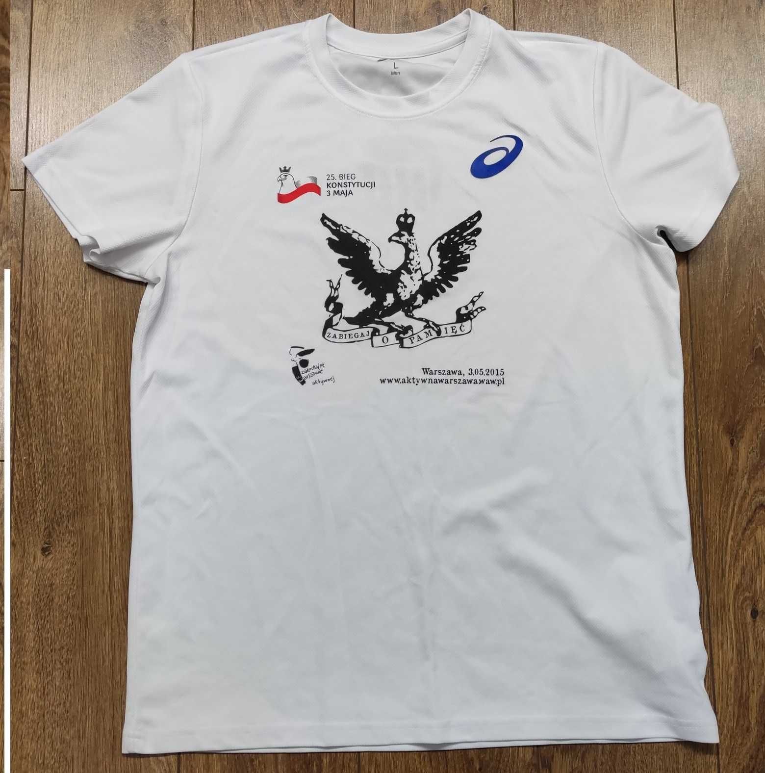 Koszulka biegowa Bieg Niepodległości , biała PKO