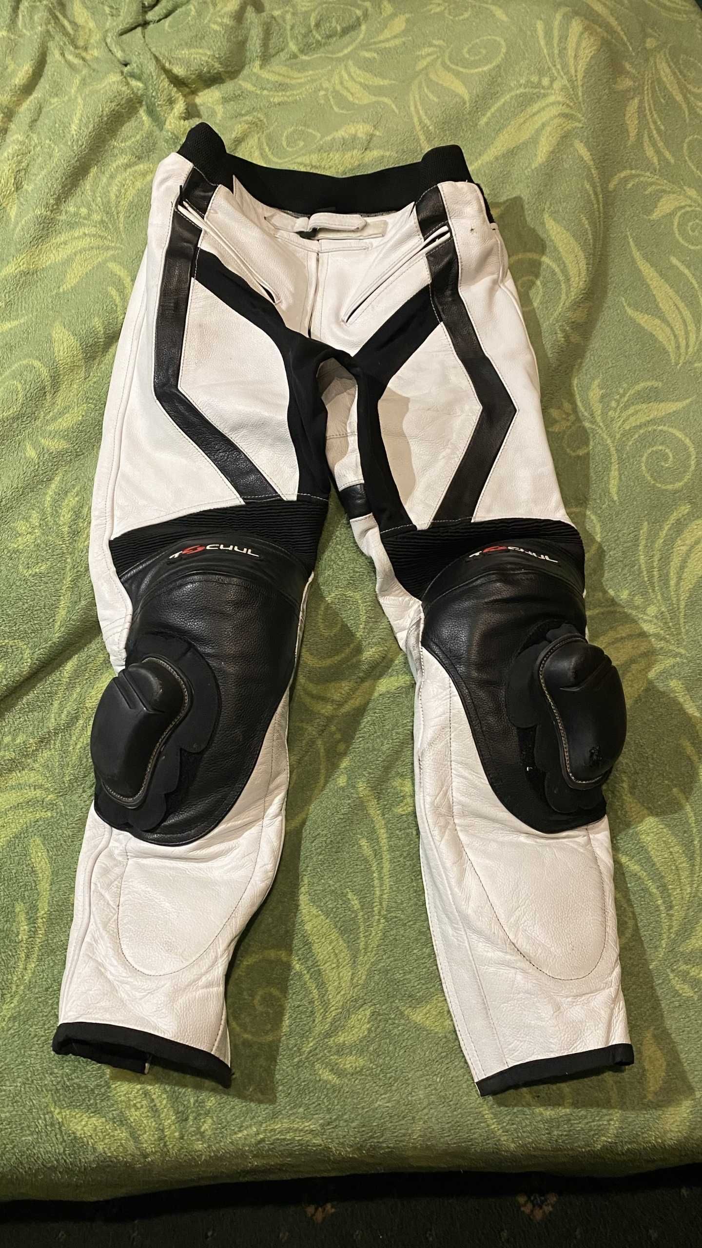 TSCHUL M20 - spodnie skórzane moto slidery r. 48 - WAWA