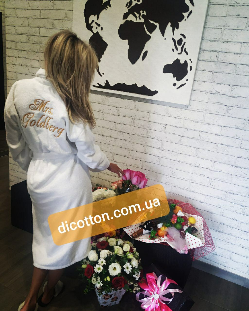 Халат с вышивкой. Именной халат.