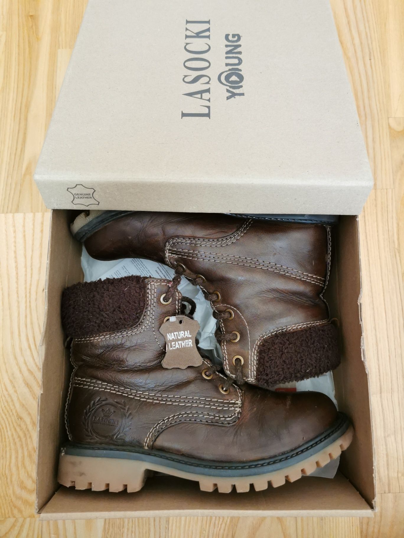 Buty zimowe 34 Lasocki Young CCC skórzane skóra naturalna