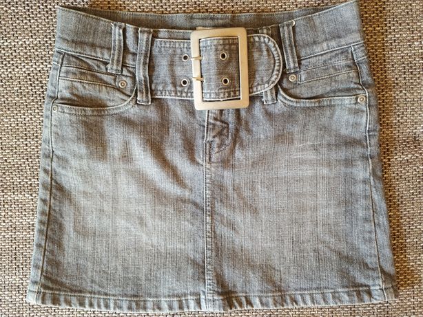 Spódnica jeansowa szara