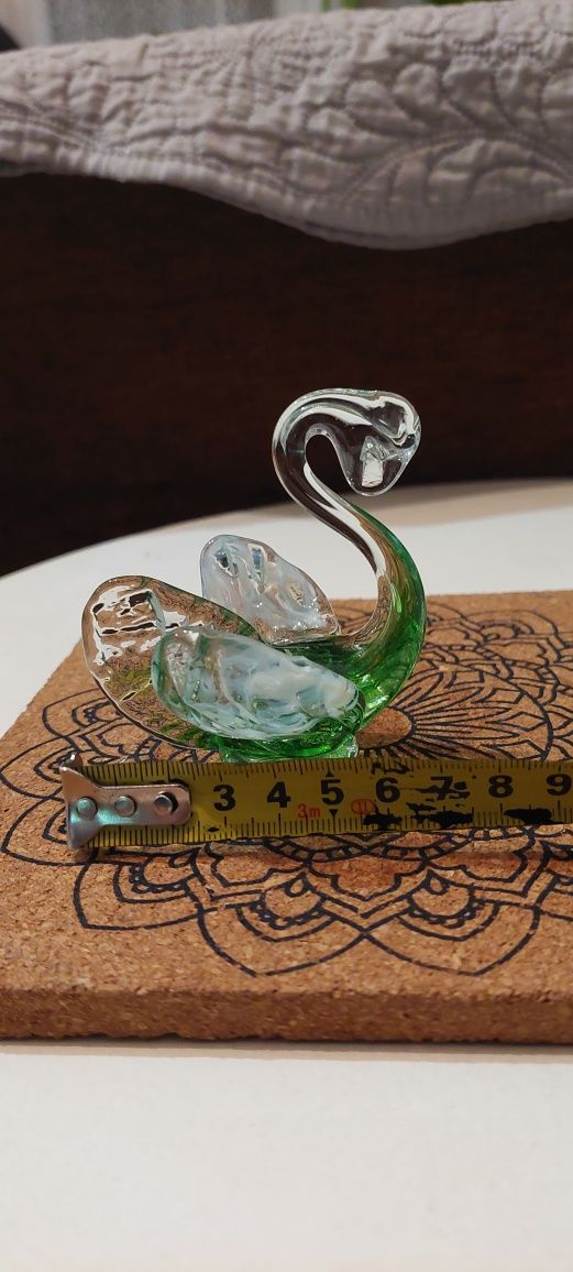 Figurka szklana labedz murano