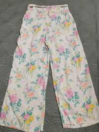 Cienkie spodnie culotte H&M 170 kwiaty