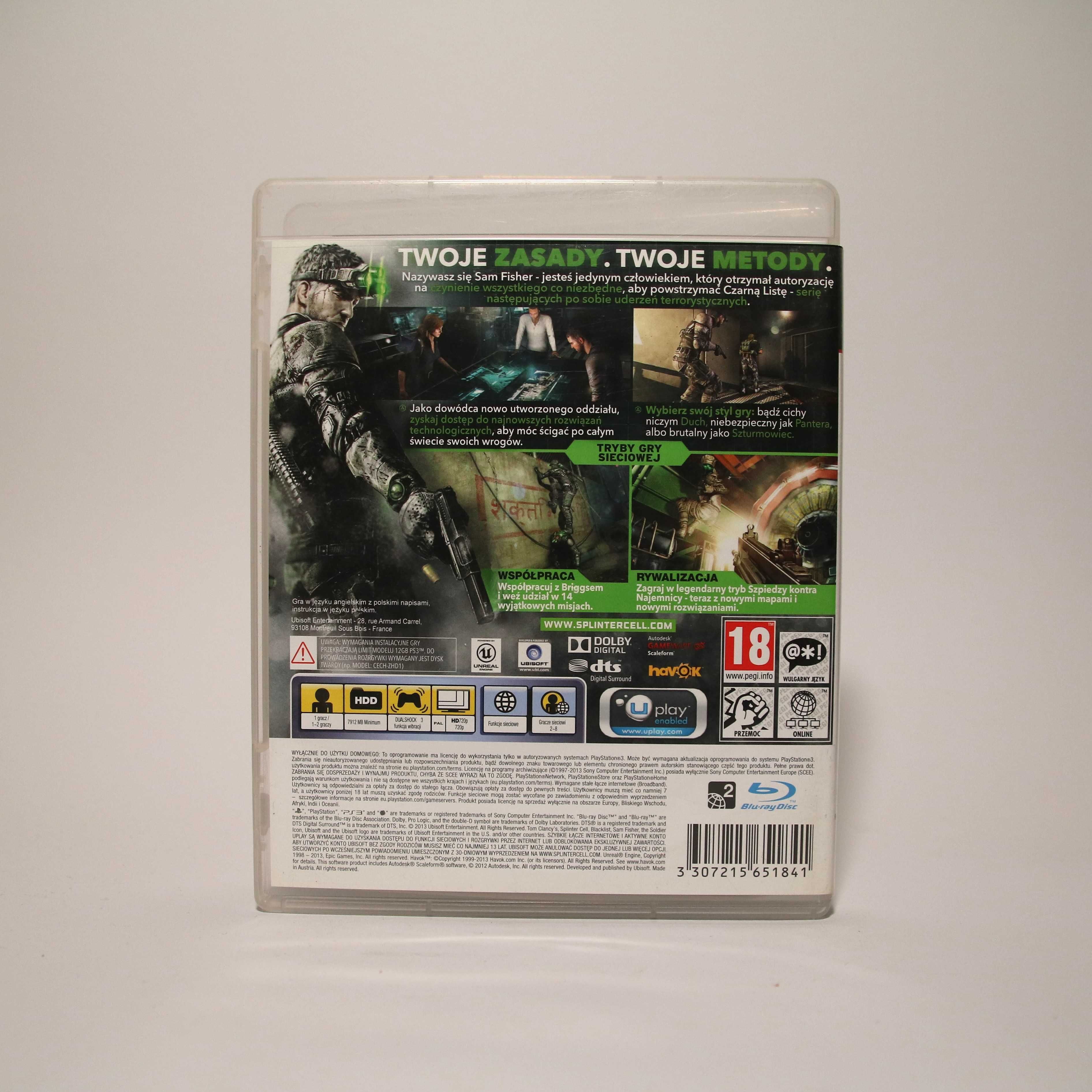 Splinter cell blacklist Tom Clancy's PS3