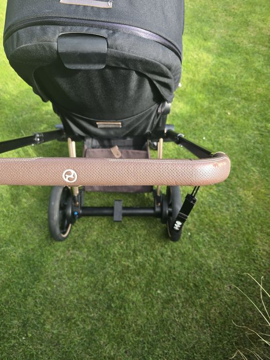 Cybex e-Priam Black Rosegold gondola + spacerówka