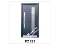 * DRZWI ZEWNĘTRZNE 80mm drewniane nowoczesne mahoń meranti INOX