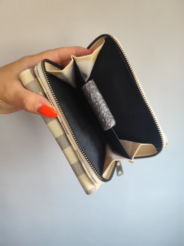 Portfel damski średni LV krata Louis Vuitton nowy