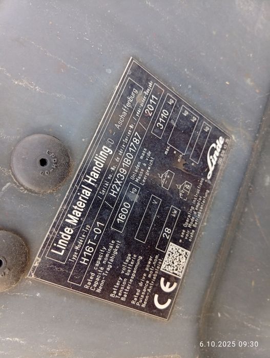 Linde gaz h16t H20 e16p e16c e20