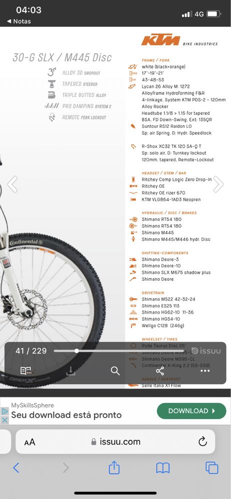 Bicicleta btt ktm lycan se2