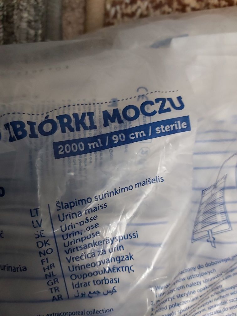 Worek do zbiórki moczu 2000 ml / 90 cm paczka-10szt.