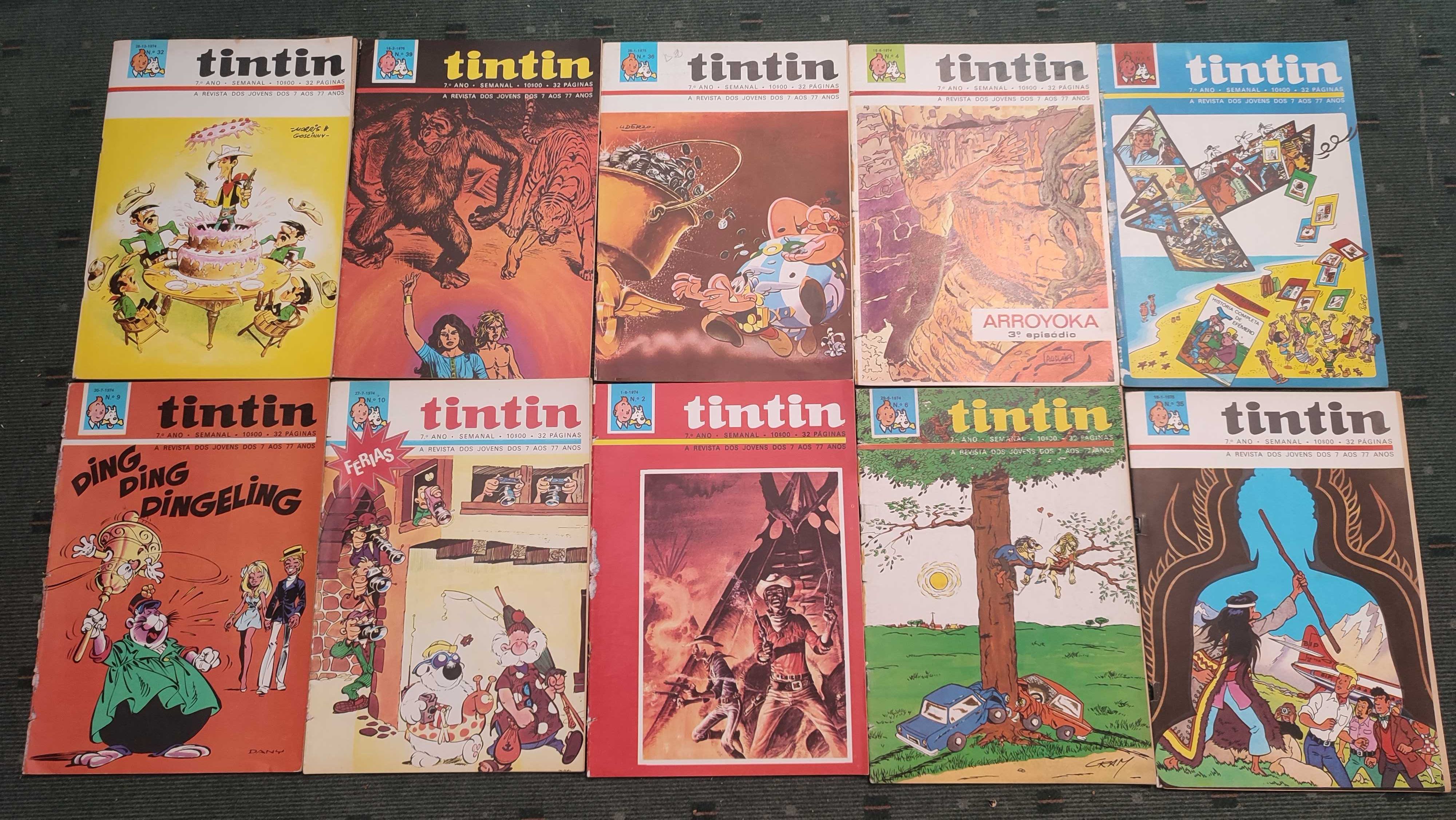 Revistas Tintin - 7º ano completo - 52 Revistas