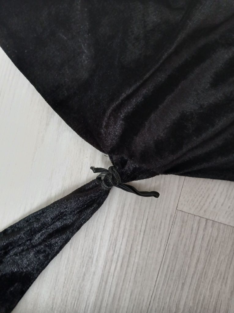 Strój na bal przebierańców kot peleryna maska i czarownica 110/116
